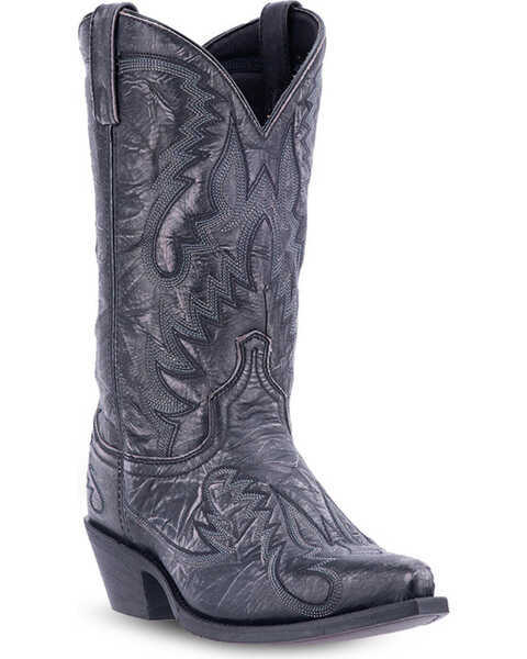 Laredo Men's Garrett Distressed Western Boots, Black, hi-res