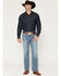 Image #1 - Ariat Men's M5 Logan Medium Wash Straight Stretch Denim Jeans, Medium Wash, hi-res