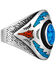 Silver Legends Women's Turquoise and Coral Southwestern Ring , Turquoise, hi-res