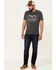 Flag & Anthem Men's Trademark Logo Burnout Short Sleeve T-Shirt , Charcoal, hi-res