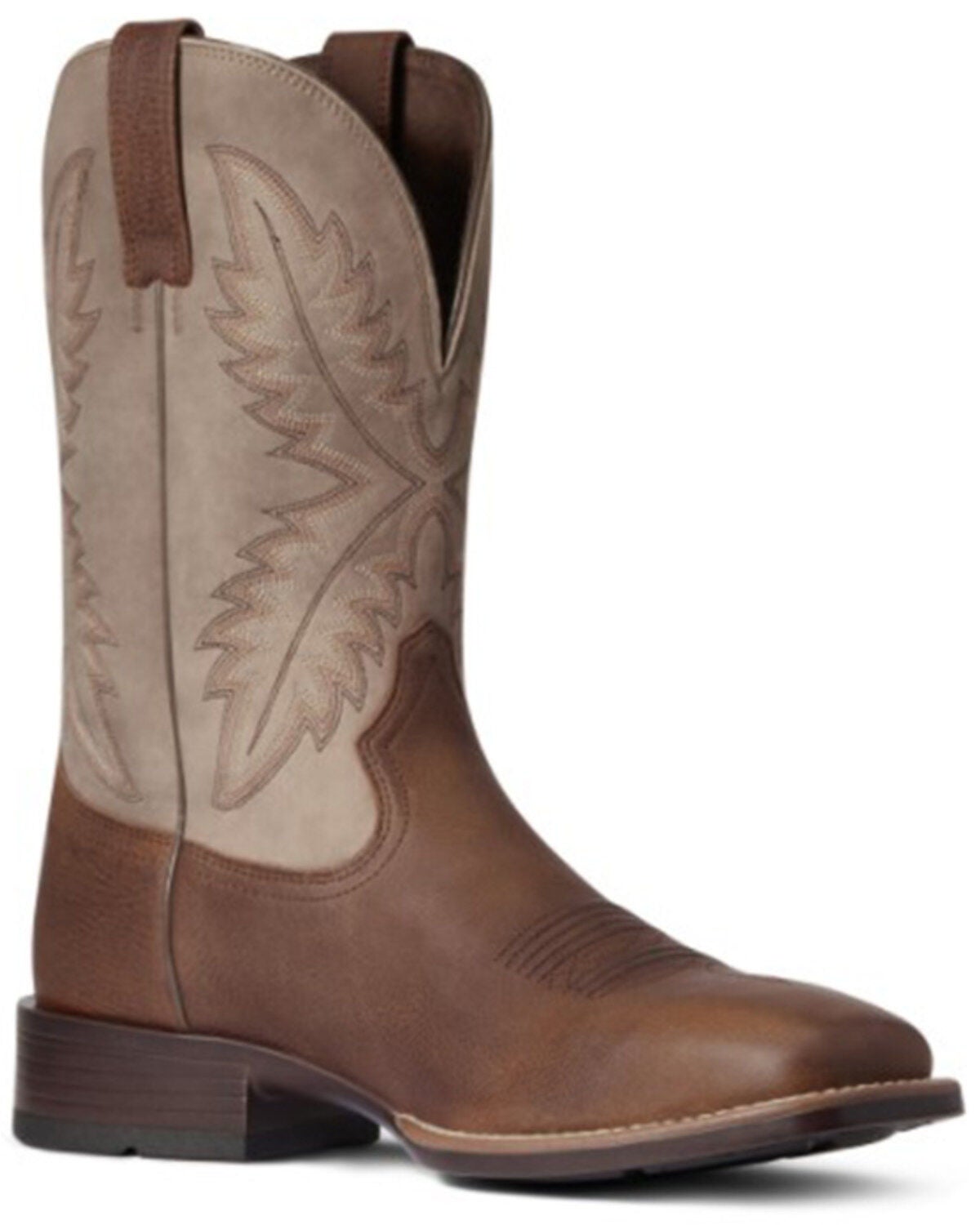 Ariat Men's Barrel Rawly Ultra Western Performance Boots - Broad Square Toe, Brown, hi-res