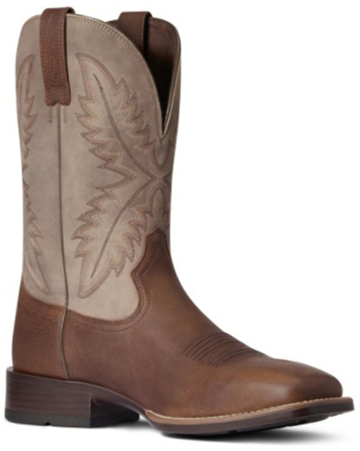 Image #1 - Ariat Men's Barrel Rawly Ultra Western Performance Boots - Broad Square Toe, Brown, hi-res