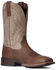 Image #1 - Ariat Men's Barrel Rawly Ultra Western Performance Boots - Broad Square Toe, Brown, hi-res