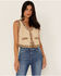 Idyllwind Women's Embroidered Floral Suede Vest, Tan, hi-res