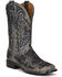 Corral Men's Exotic Alligator Inlay Western Boots - Broad Square Toe, Black, hi-res