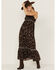 Cleo + Wolf Women's Dark Brown Floral Duster Dress, Dark Brown, hi-res