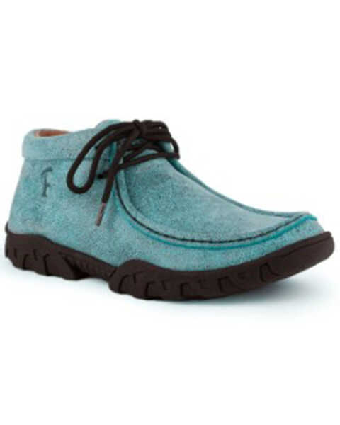 Image #1 - Ferrini Women's Rogue Turquoise Shoes - Moc Toe, Turquoise, hi-res