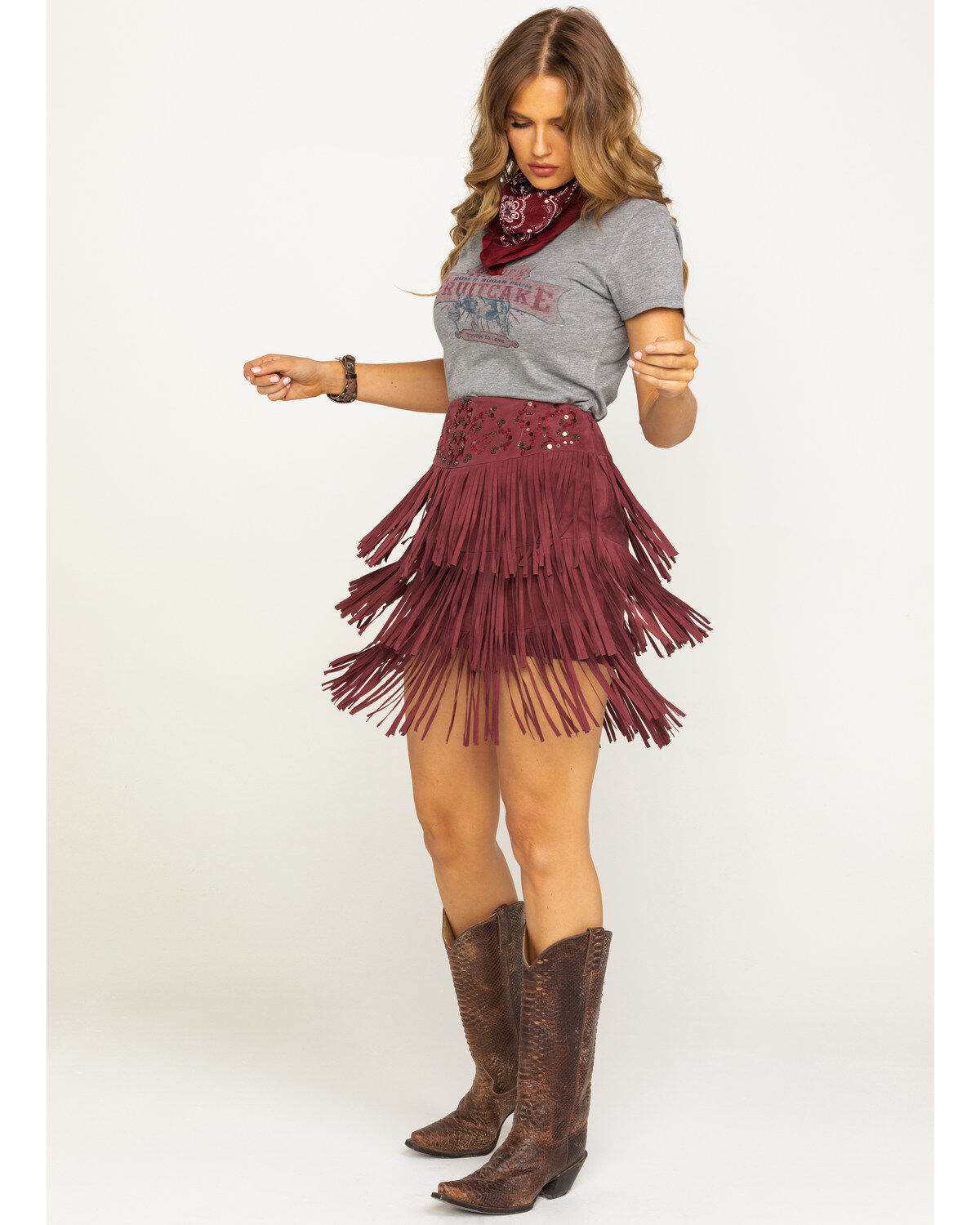 Country fringe skirt Clearance