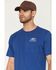 Image #2 - Brixton Men's Ford Truck Short Sleeve Graphic Pocket T-Shirt, Royal Blue, hi-res
