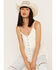 Image #1 - Cleo + Wolf Women's Smocked Button Front Woven Tank Top, Ivory, hi-res