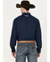 Image #4 - Wrangler Men's Solid Performance Long Sleeve Button Down Shirt, Navy, hi-res