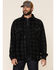 Outback Trading Co Men's Big Plaid Print Long Sleeve Western Flannel Shirt , Charcoal, hi-res