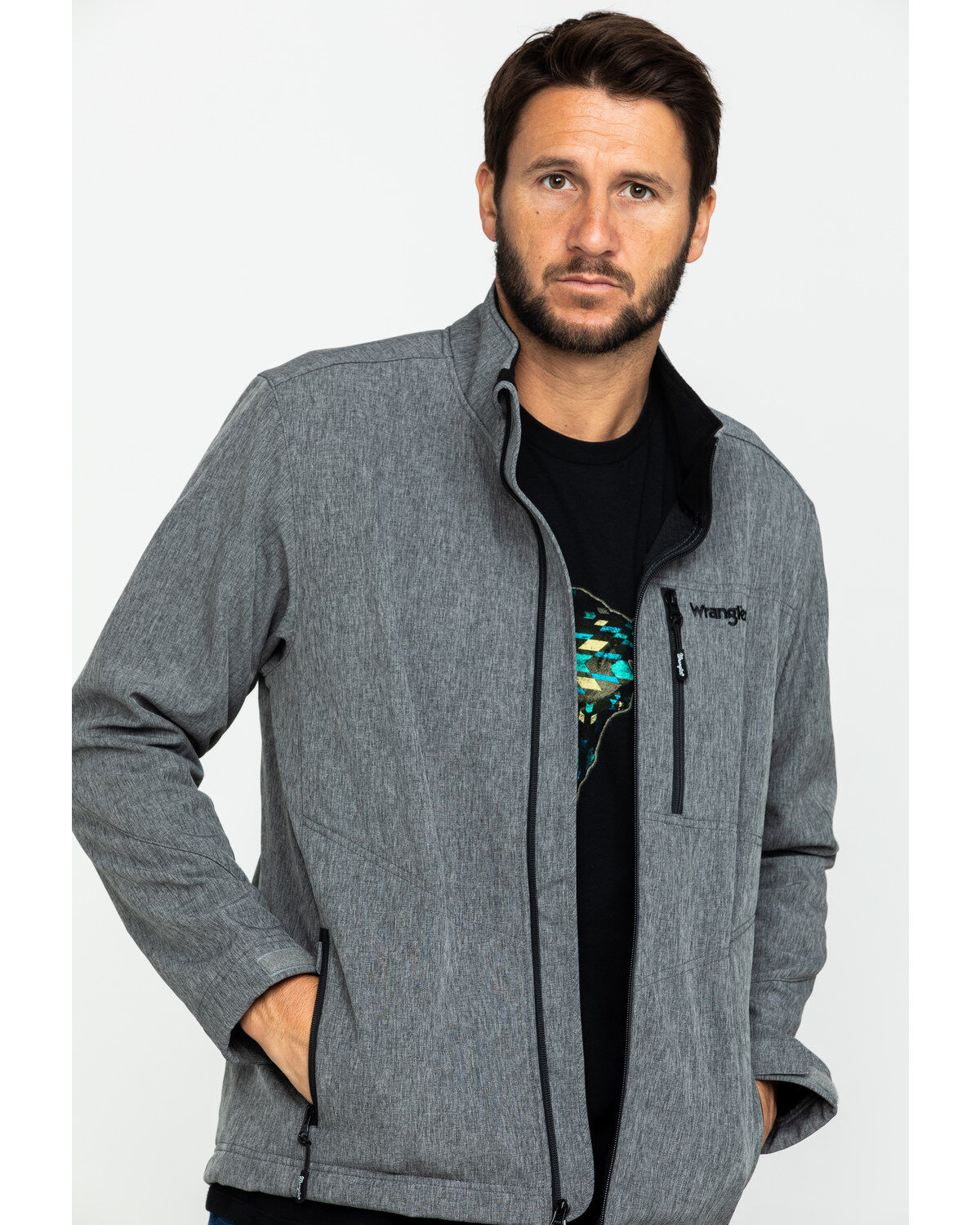 Image #1 - Wrangler Men's Trail Fleece Lined Zip Jacket , , hi-res