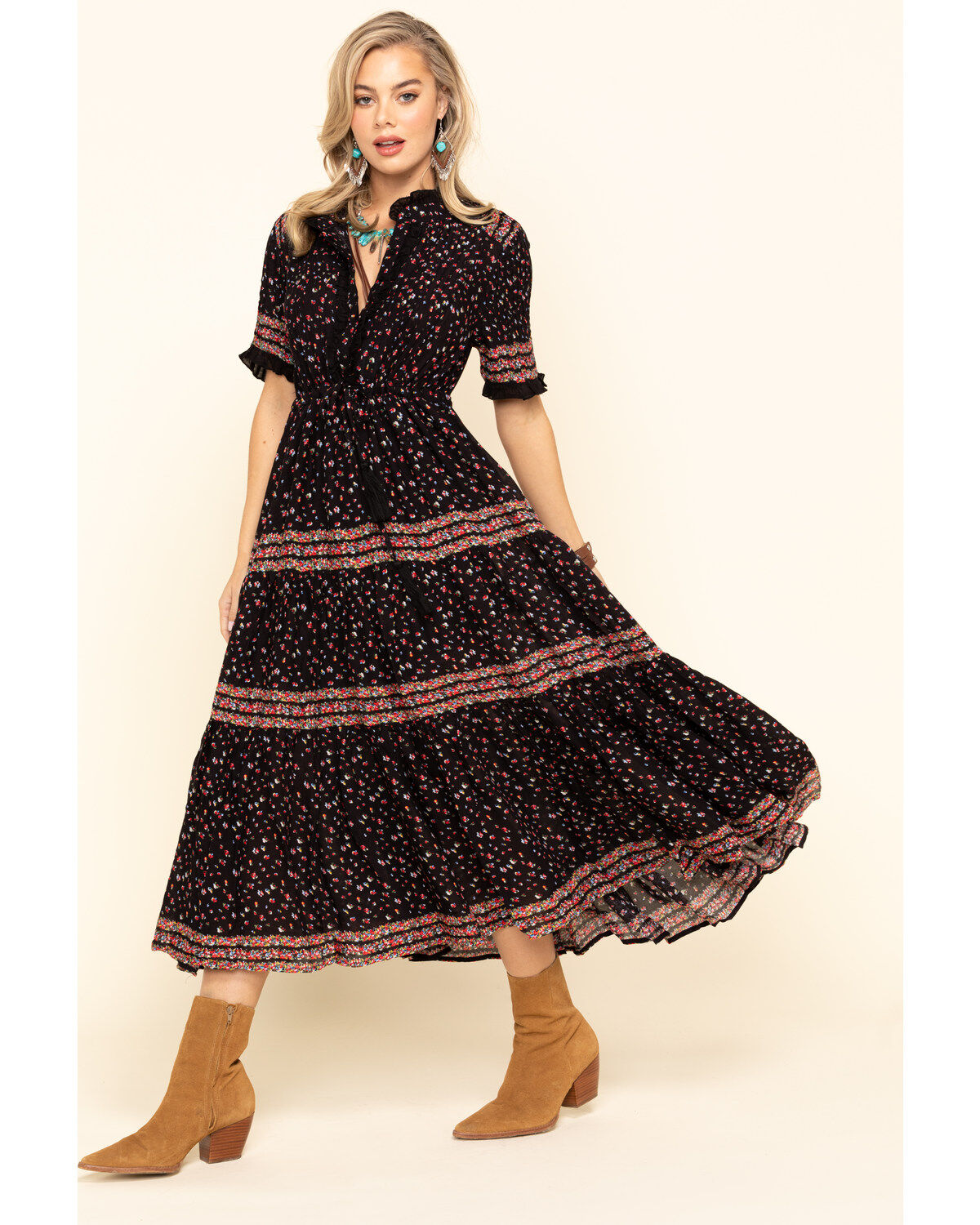 Rare feelings cheap maxi dress black