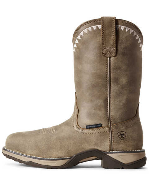 Ariat Women's Anthem Deco Western Work Boots - Composite Toe, Brown, hi-res