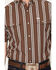 Image #3 - Ferrell Men's Tucker Tek Striped Short Sleeve Pearl Snap Stretch Western Shirt, Brown, hi-res