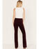 Image #3 - 7 For All Mankind Women's High Rise Velvet Lisha Bootcut Jeans, Burgundy, hi-res