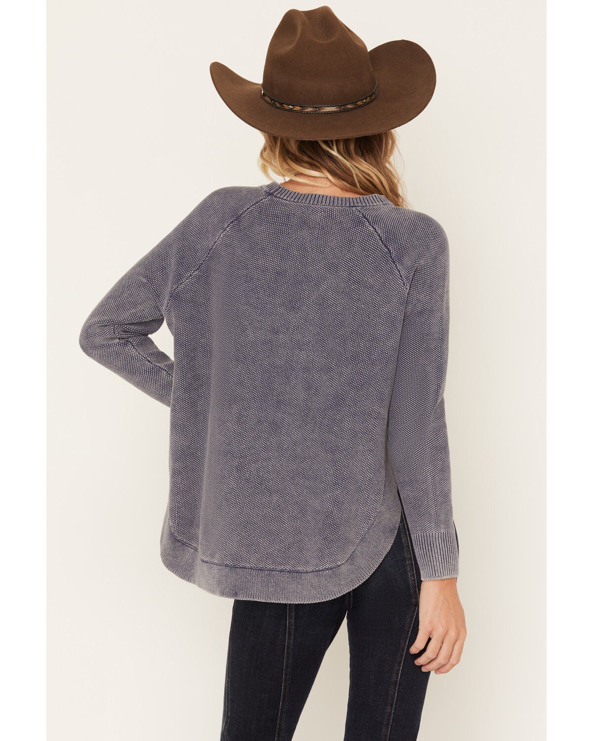 Image #4 - Cotton & Rye Women's Round Bottom Sweater, Blue, hi-res