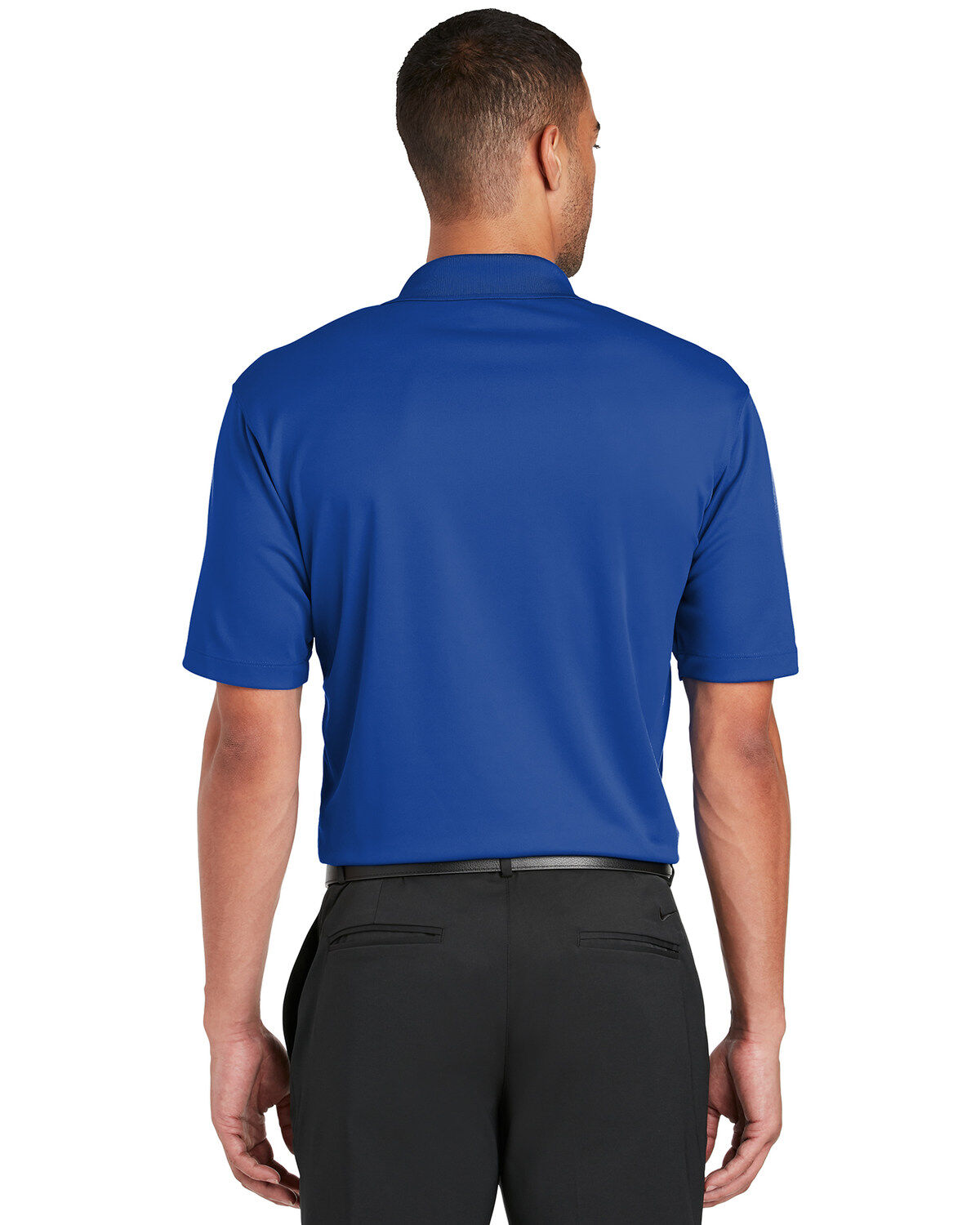 Image #2 - Nike Golf Men's Dri-Fit Micro Pique Short Sleeve Work Polo Shirt - Tall, Blue, hi-res