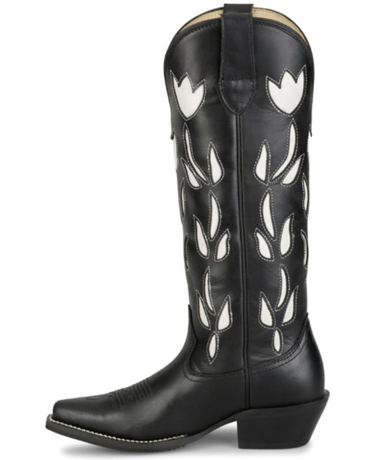 Image #3 - Justin Women's May Tall Western Boots - Snip Toe, Black, hi-res