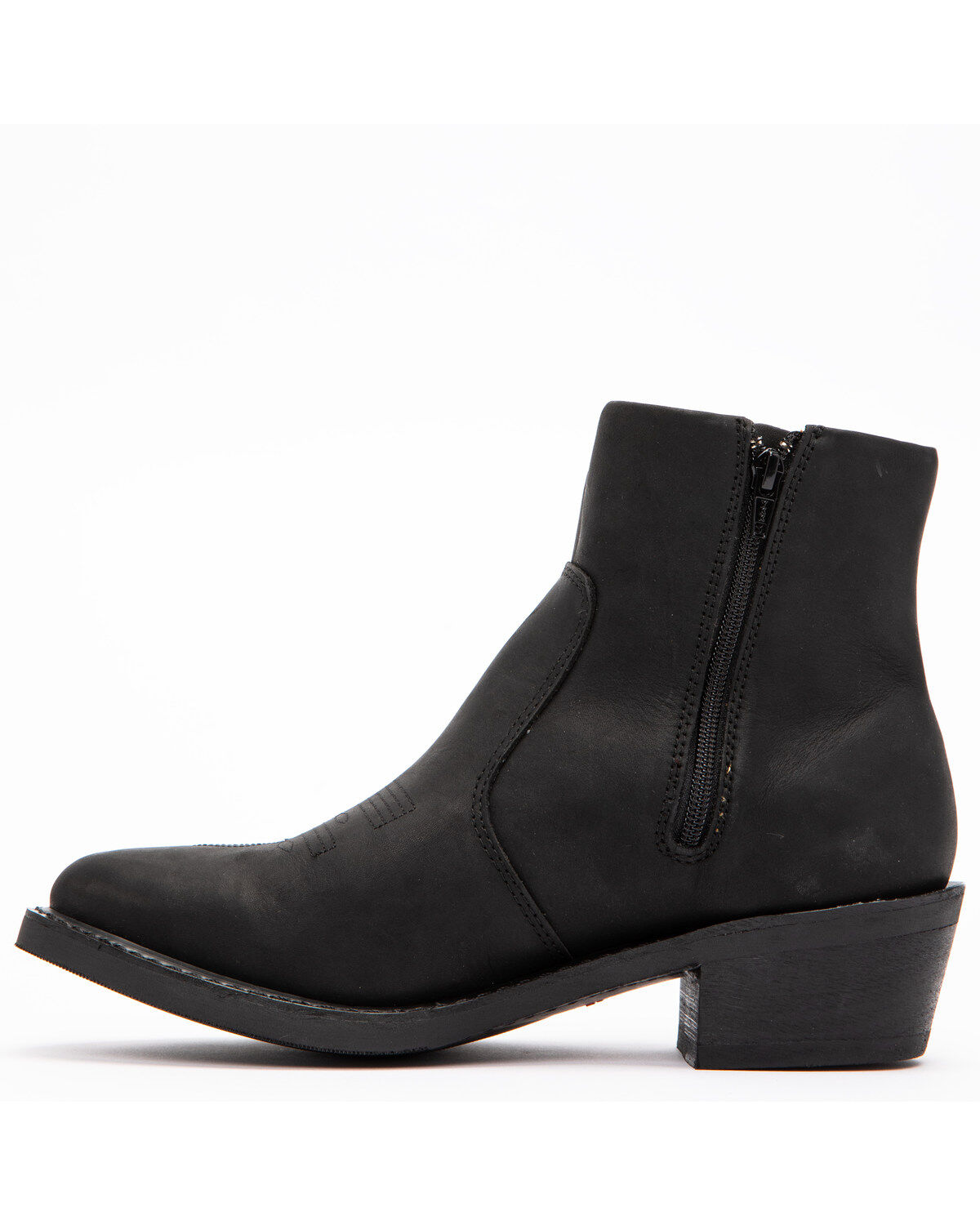 mens zipper western ankle boots
