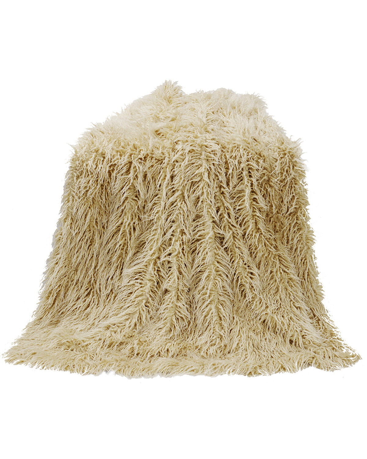 Image #1 - HiEnd Accents Mongolian Faux Fur Throw Blanket, Natural, hi-res