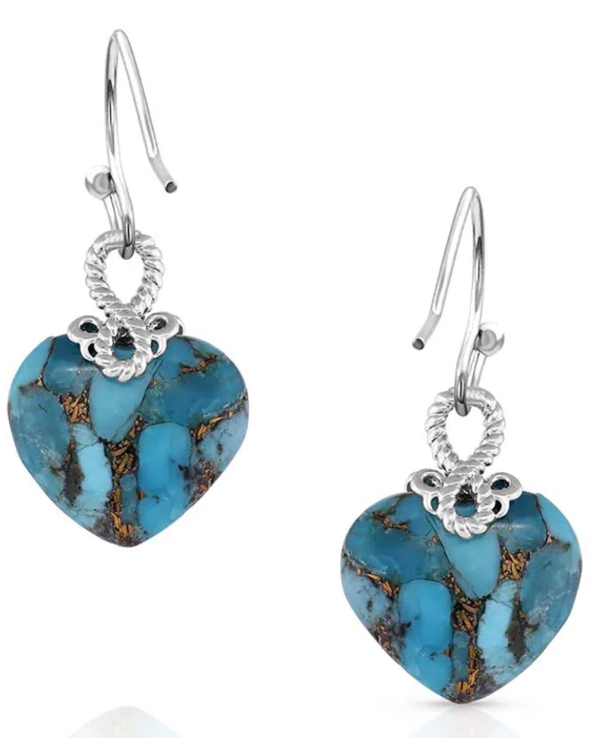 Image #2 - Montana Silversmiths Women's Untamable Heart Of Stone Earrings, Silver, hi-res