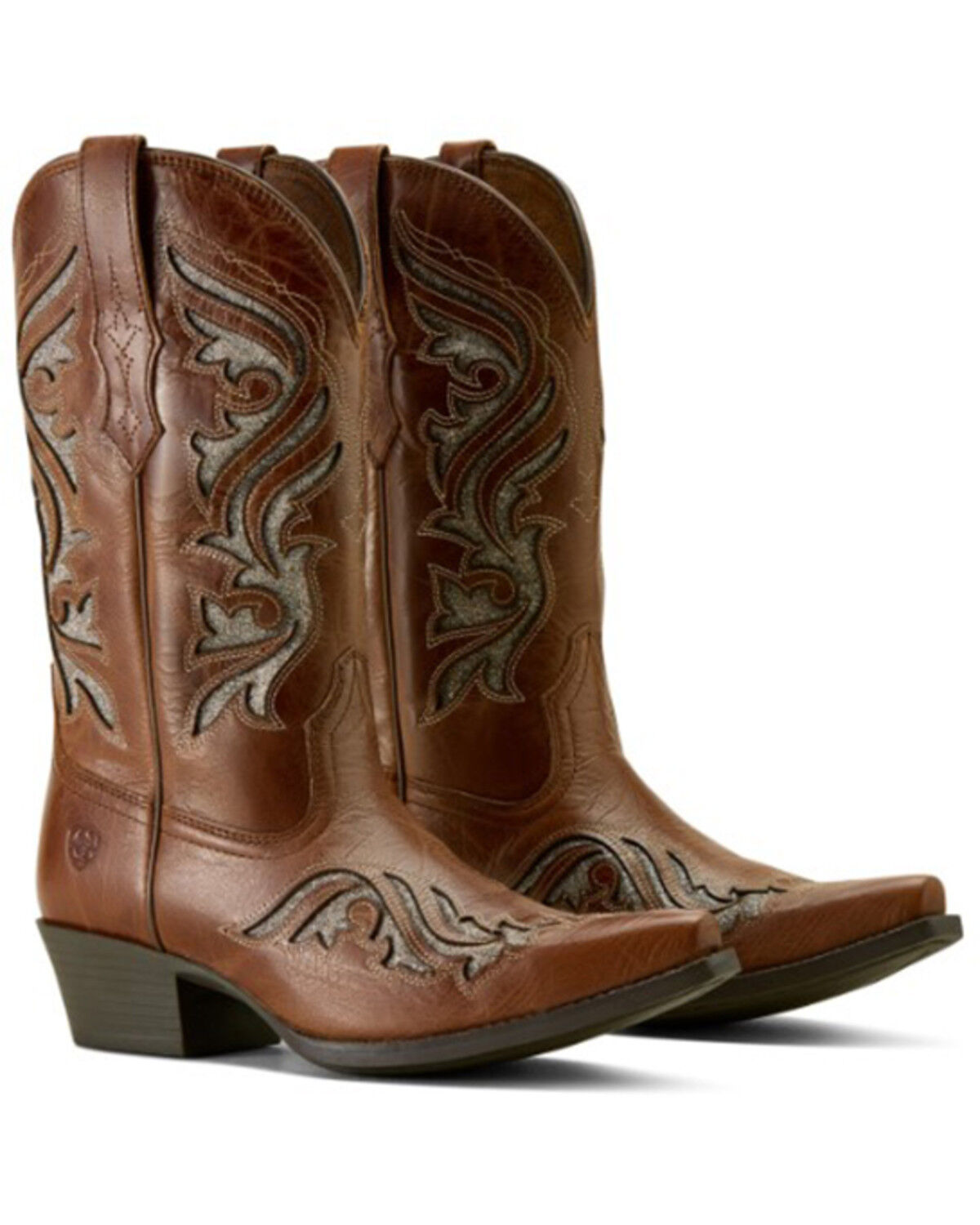 Image #4 - Ariat Women's Heritage Bliss Western Boots - Snip Toe, Brown, hi-res