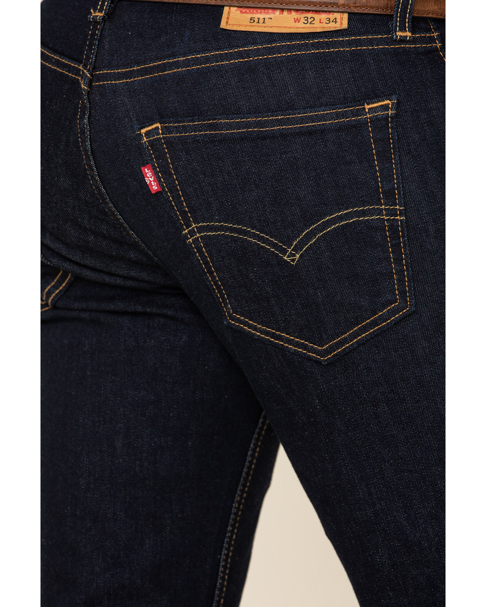 Image #4 - Levi's Men's 511 Dark Hollow Stretch Slim Fit Jeans, Indigo, hi-res