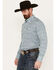 Image #2 - George Strait by Wrangler Men's Paisley Print Long Sleeve Button-Down Western Shirt, Aqua, hi-res