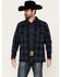 Image #1 - Pendleton Men's Lawson Plaid Print Long Sleeve Button-Down Shirt Jacket, Navy, hi-res