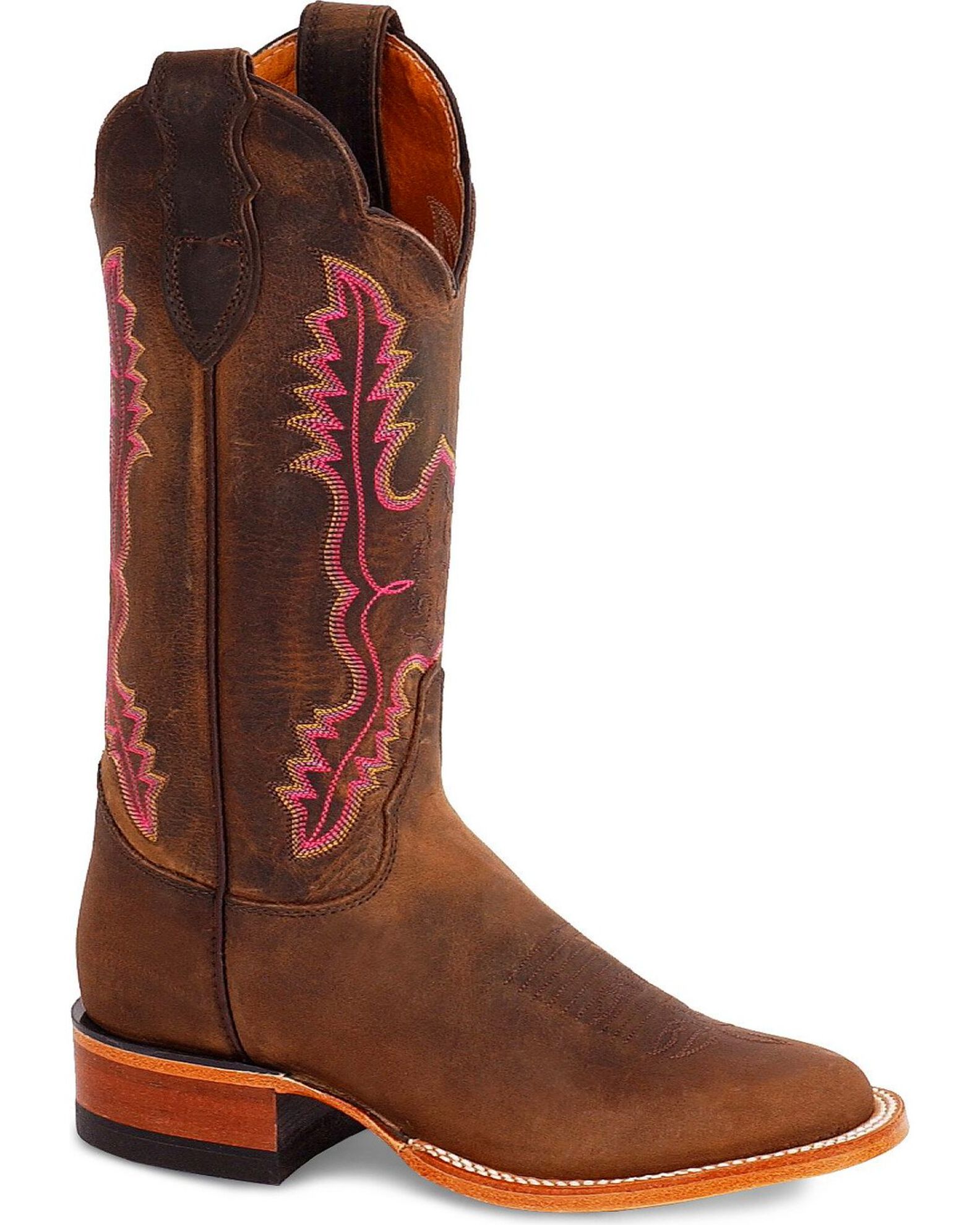 Justin Distressed Leather Cowboy Boots