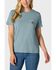Image #1 - Carhartt Women's Irvine Relaxed Short Sleeve Work Shirt, Blue, hi-res