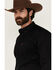 Ariat Men's Solid Twill Long Sleeve Western Woven Shirt, Black, hi-res