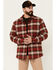 Flag & Anthem Men's Morrison Plaid Quilted Button Down Western Shirt Jacket , Rust Copper, hi-res
