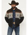 Image #1 - Panhandle Men's Pueblo Southwestern Border Print Bomber Jacket, Black, hi-res