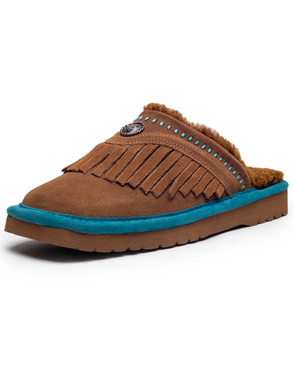 Ariat Women's Jackie Square Toe Slippers, Brown, hi-res