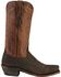 Image #6 - Lucchese Men's Handmade 1883 Carl Sanded Shark Western Boots - Square Toe, Chocolate, hi-res