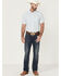 Image #2 - Moonshine Spirit Men's River Delta Small Plaid Short Sleeve Pearl Snap Western Shirt, Cream, hi-res