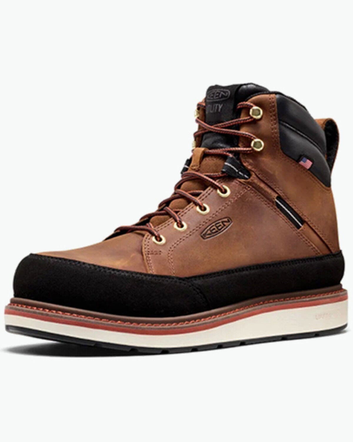 Image #2 - Keen Men's 6" Liberty Racer Waterproof Work Boots - Carbon Toe, Brown, hi-res