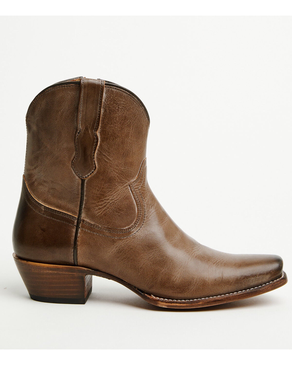 Cleo + Wolf Women's Fern Western Booties - Square Toe, Chocolate, hi-res