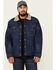 Cinch Men's FR Stretch Denim Sherpa Lined Trucker Work Jacket , Indigo, hi-res