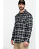 Image #3 - Hawx Men's Grey Berm Stretch Plaid Long Sleeve Flannel Work Shirt , , hi-res