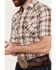 Image #3 - Ely Walker Men's Plaid Print Short Sleeve Snap Western Shirt, Brown, hi-res