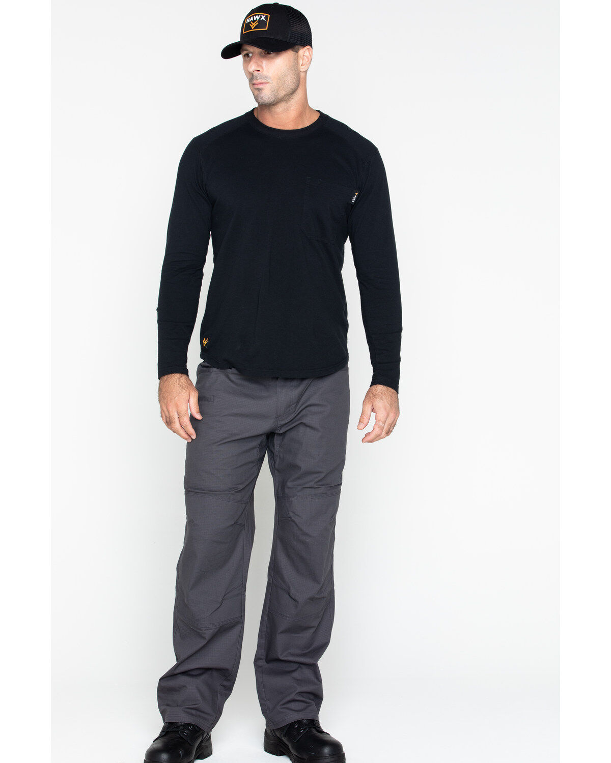 Image #6 - Hawx Men's Solid Pocket Crew Tee - Big, Black, hi-res