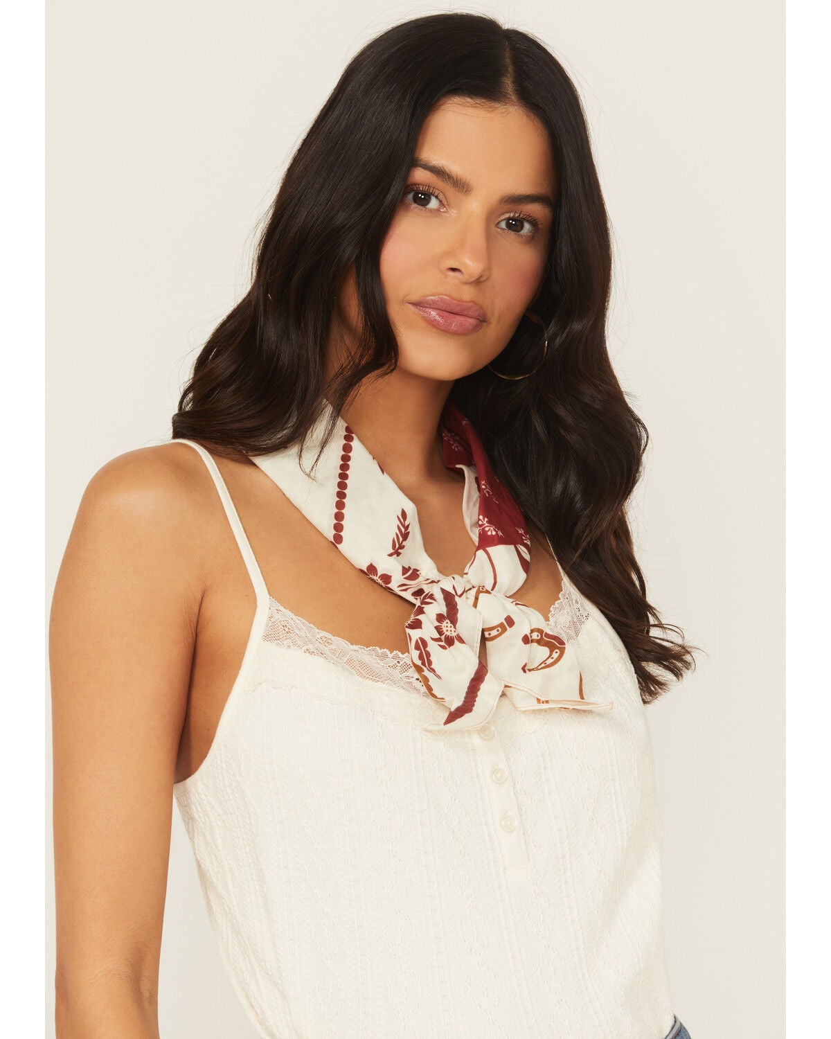 Shyanne Women's Penelope Patchwork Bandana, Red, hi-res