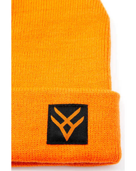 Hawx® Men's Orangeade Corner Logo Knit Beanie , Orange, hi-res