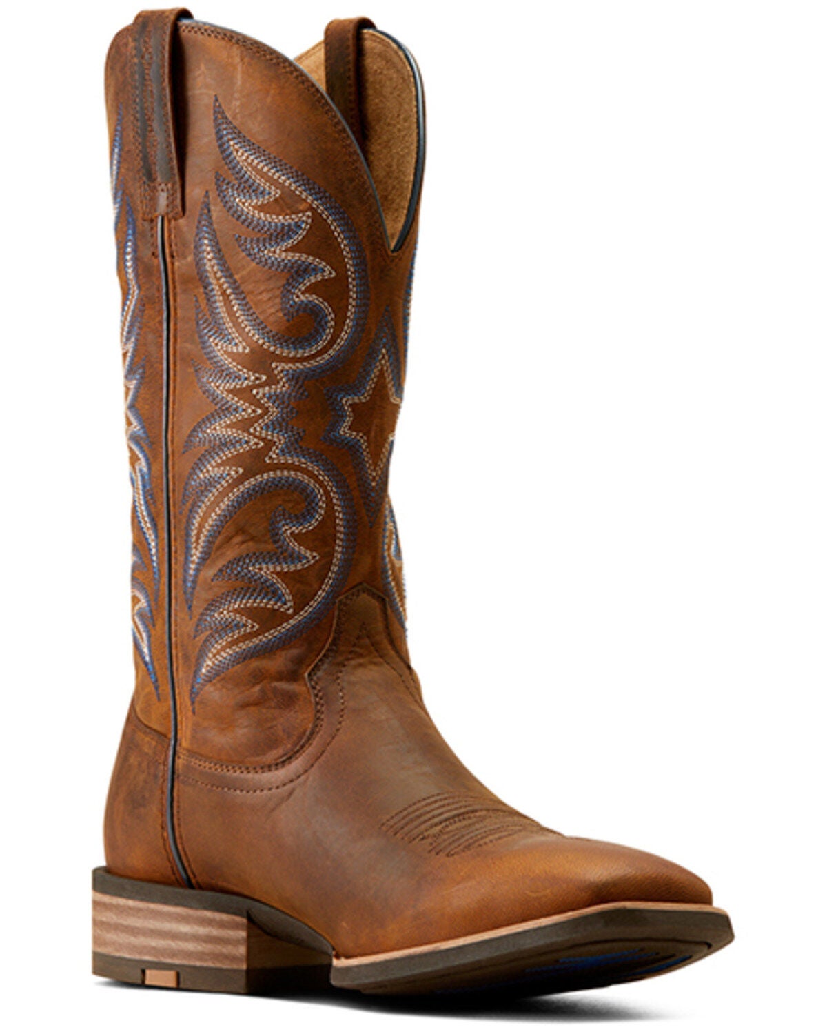 Ariat Men's Ricochet Performance Western Boots - Broad Square Toe, Brown, hi-res