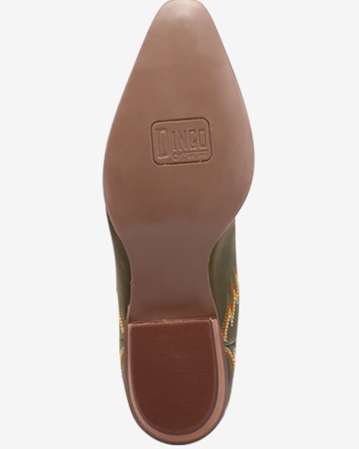 Image #7 - Dingo Women's Laurel Western Booties - Snip Toe, Olive, hi-res