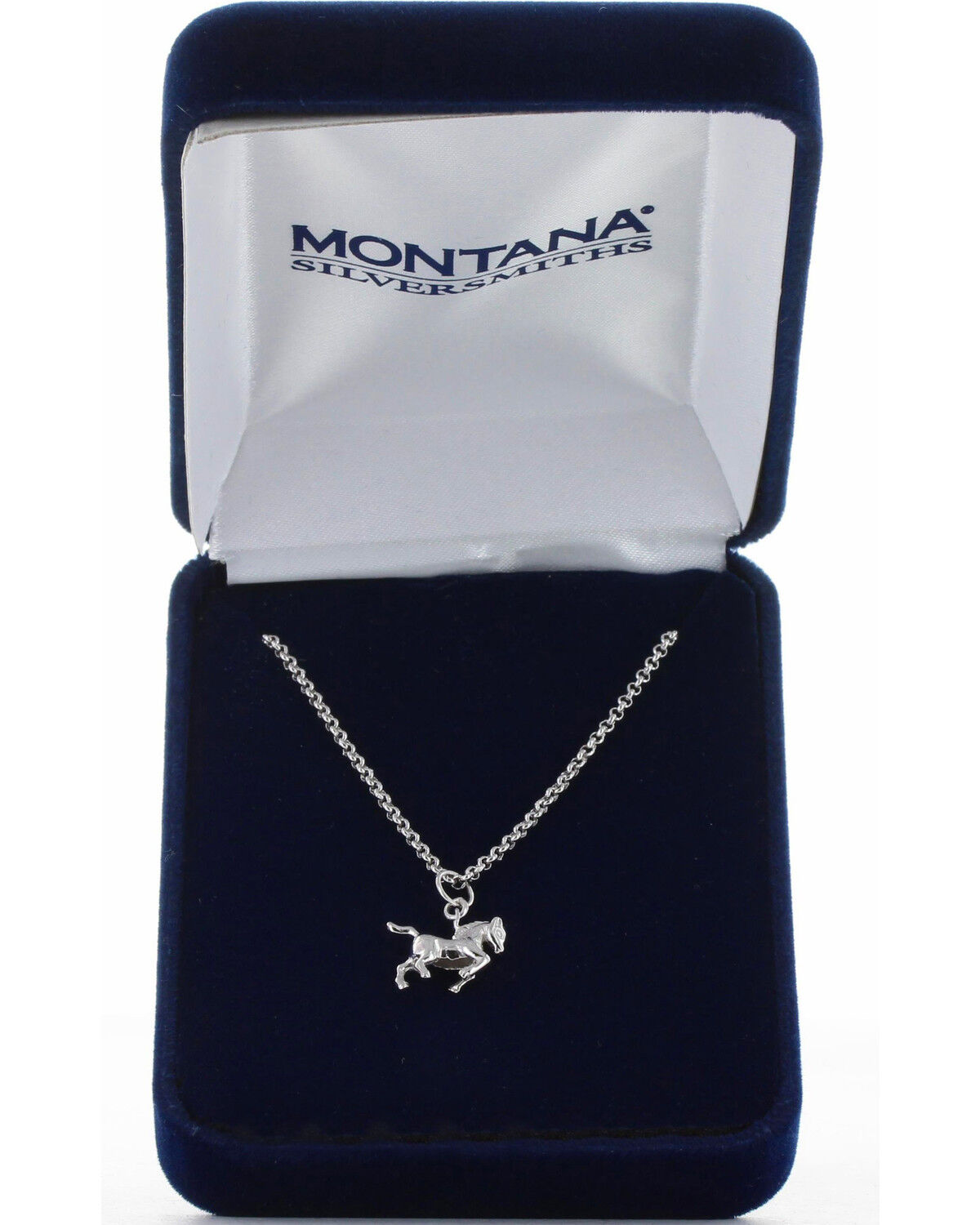 Image #3 - Montana Silversmiths Women's Silver Prancing Horse Necklace, Silver, hi-res
